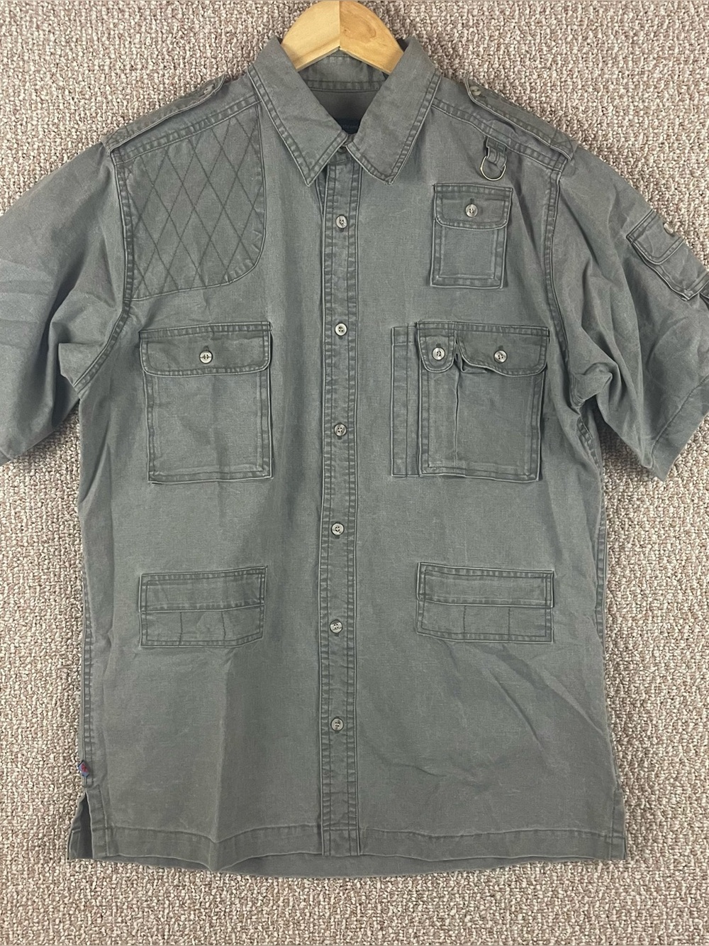 Vtg Norm Thompson Shirt Mens Medium Shooting Safari Hunting Hiking Utility F294